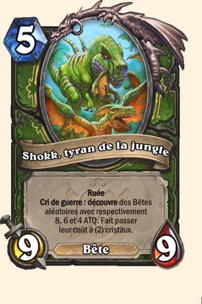 Shokk, tyran de la jungle carte Hearhstone