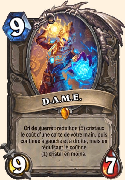 D.A.M.E. carte Hearhstone