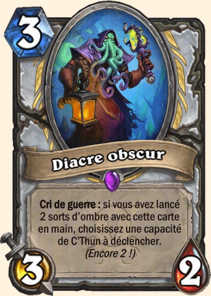Diacre obscur carte Hearhstone