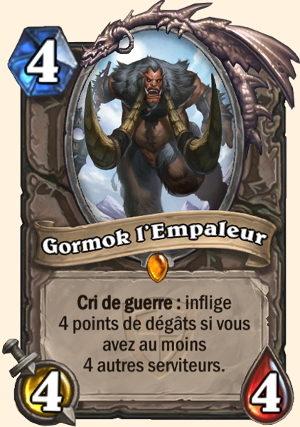 Gormok the Impaler carte Hearhstone