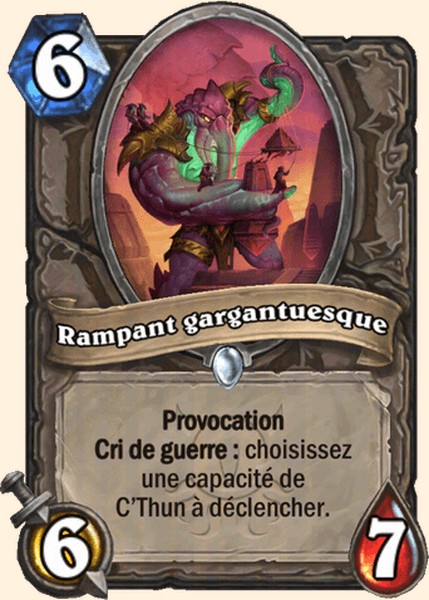 Rampant gargantuesque carte Hearhstone