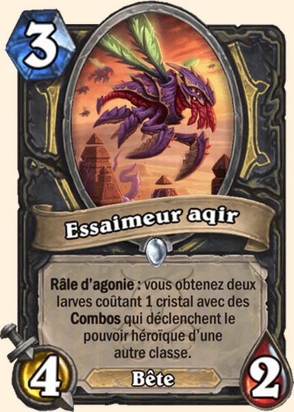 Essaimeur aqir carte Hearhstone