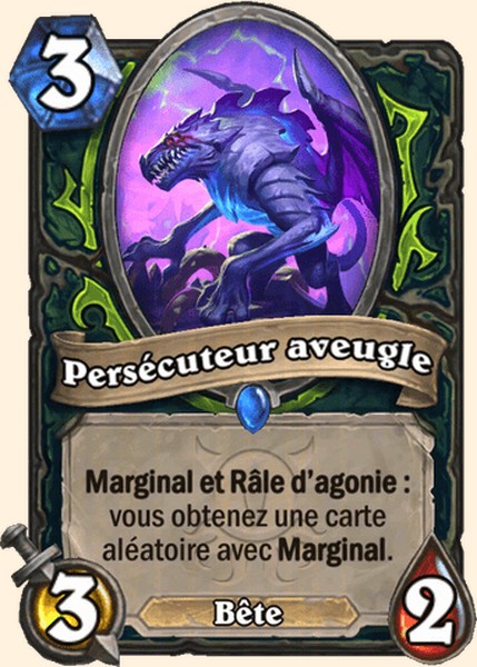 Persécuteur aveugle carte Hearhstone