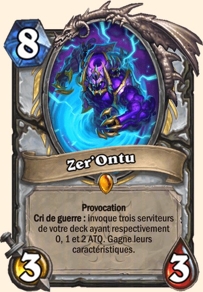 Zer’Ontu carte Hearhstone