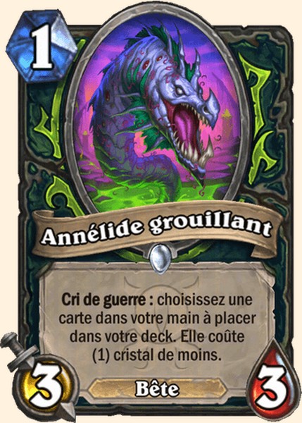 Annélide grouillant carte Hearhstone