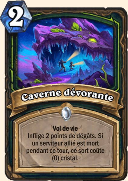 Caverne dévorante carte Hearhstone