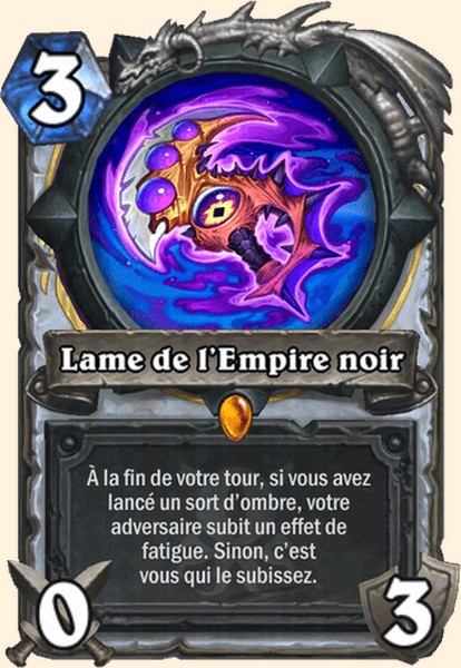 Lame de l’Empire noir carte Hearhstone