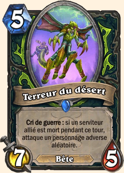 Terreur du désert carte Hearhstone