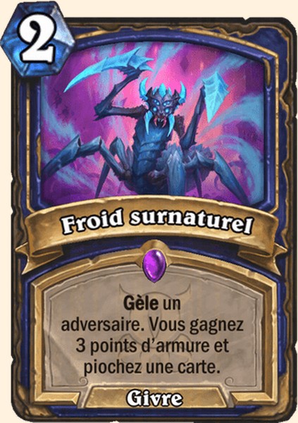 Froid surnaturel carte Hearhstone