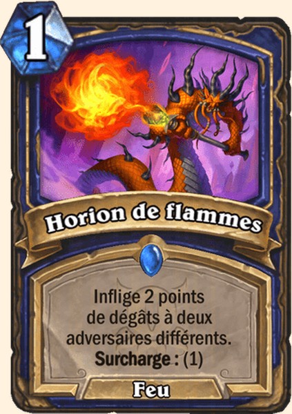 Horion de flammes carte Hearhstone