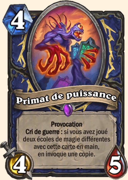 Primat de puissance carte Hearhstone