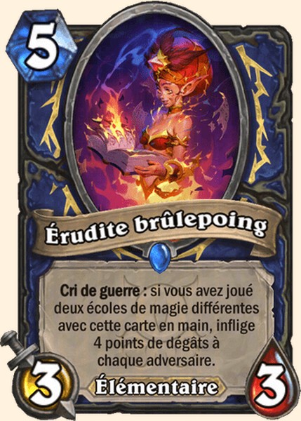 Érudite brûlepoing carte Hearhstone