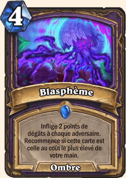 Blasphème carte Hearhstone
