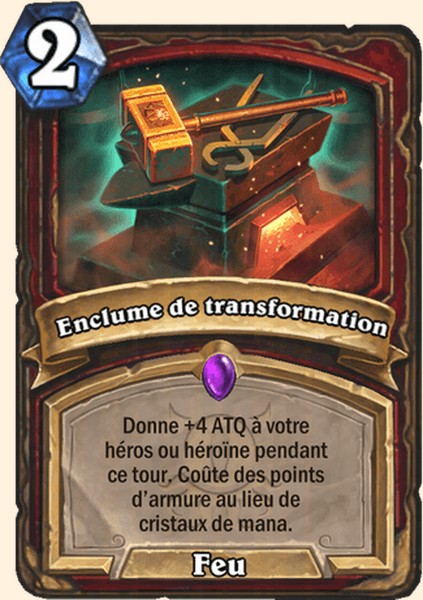 Enclume de transformation carte Hearhstone