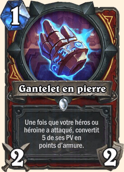 Gantelet en pierre carte Hearhstone
