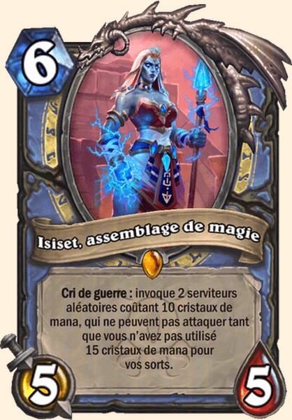 Isiset, assemblage de magie carte Hearhstone
