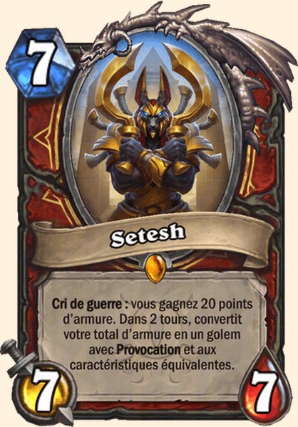 Setesh carte Hearhstone