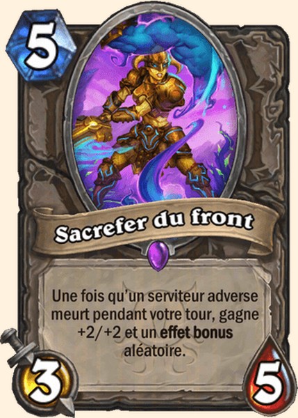 Sacrefer du front carte Hearhstone
