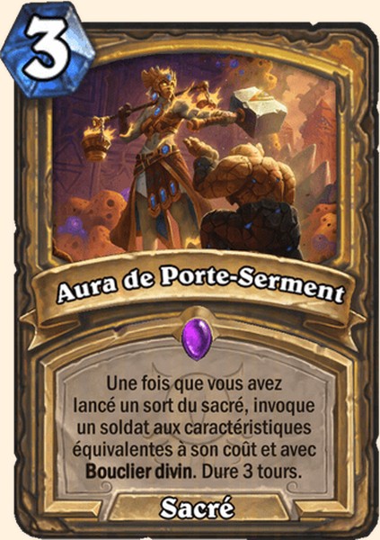 Aura de Porte-Serment carte Hearhstone