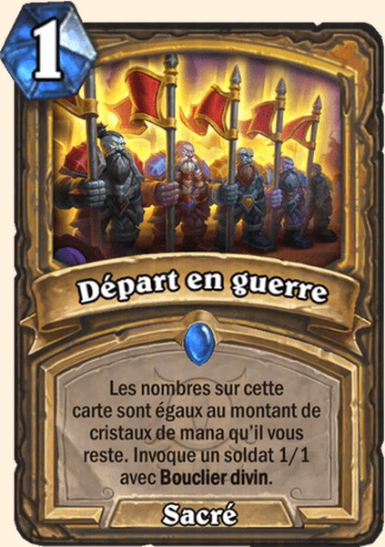 Départ en guerre carte Hearhstone