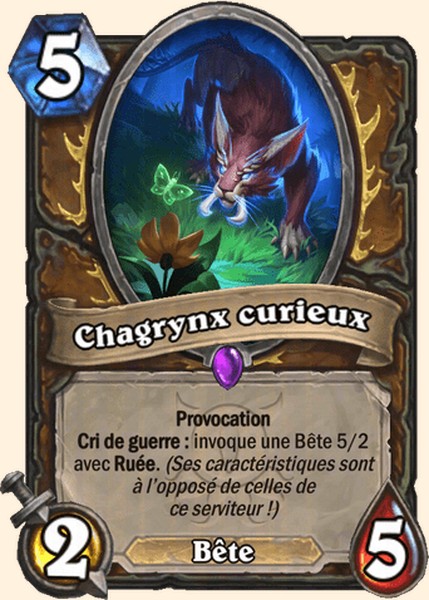 Chagrynx curieux carte Hearhstone