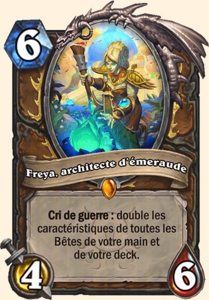 Freya, architecte d’émeraude carte Hearhstone