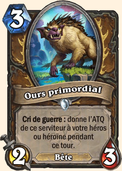 Ours primordial carte Hearhstone