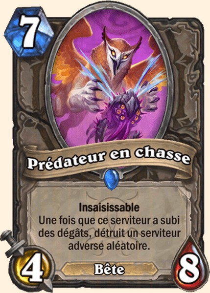 Prédateur en chasse carte Hearhstone