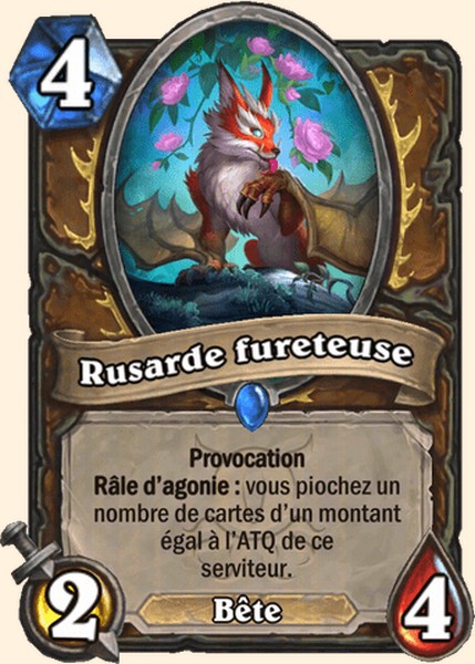Rusarde fureteuse carte Hearhstone