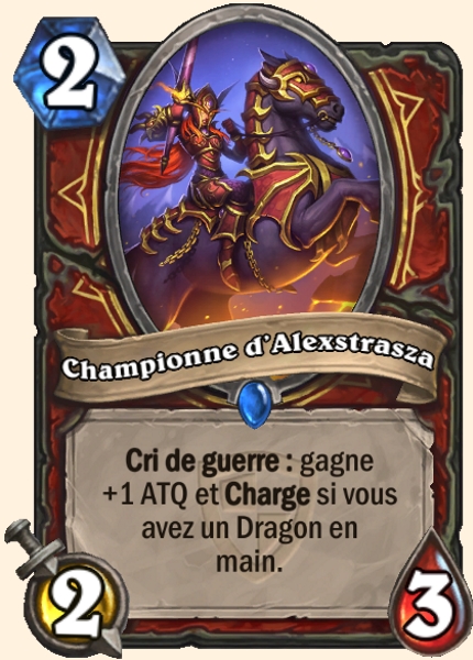 Championne d'Alexstrasza carte Hearhstone