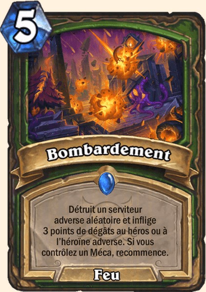 Bombardement carte Hearhstone