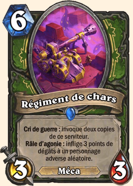 Régiment de chars carte Hearhstone