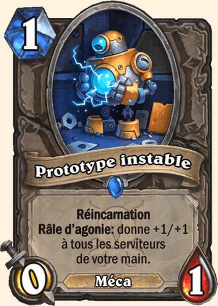 Prototype instable carte Hearhstone