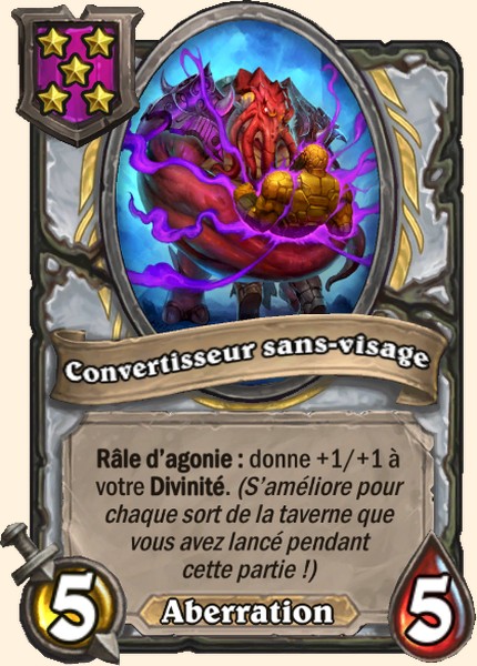 Convertisseur sans-visage carte Hearhstone
