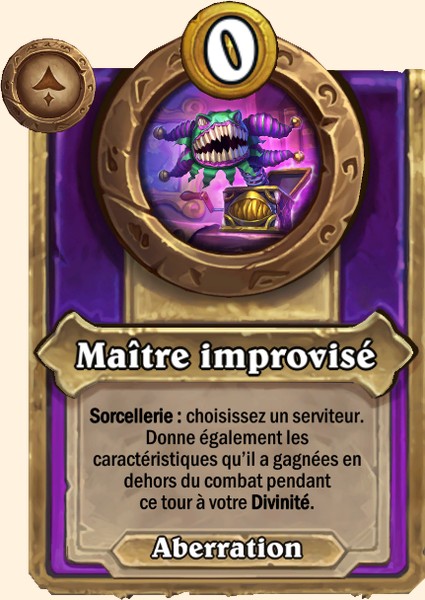Maître improvisé carte Hearhstone