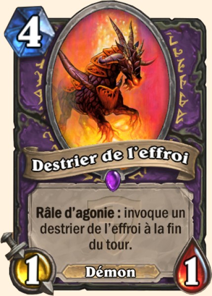 Destrier de l'effroi carte Hearhstone