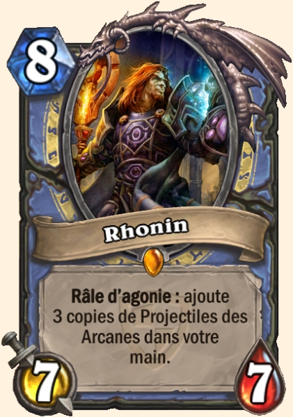 Rhonin carte Hearhstone