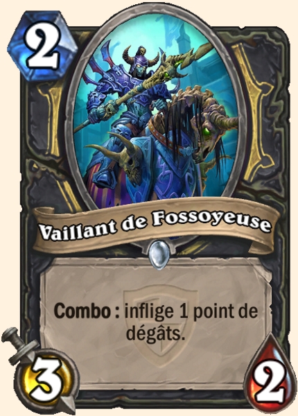 Vaillant de Fossoyeuse carte Hearhstone