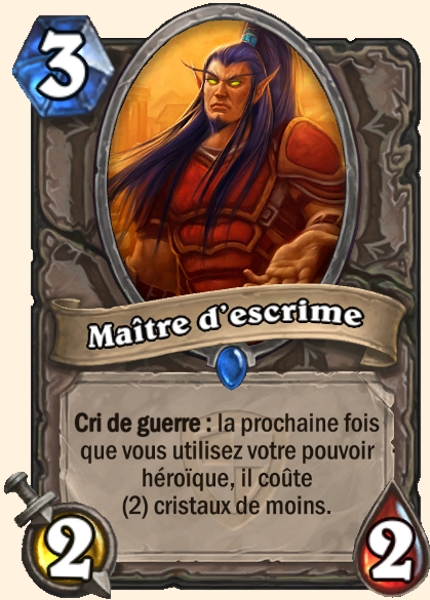 Fencing coach carte Hearhstone