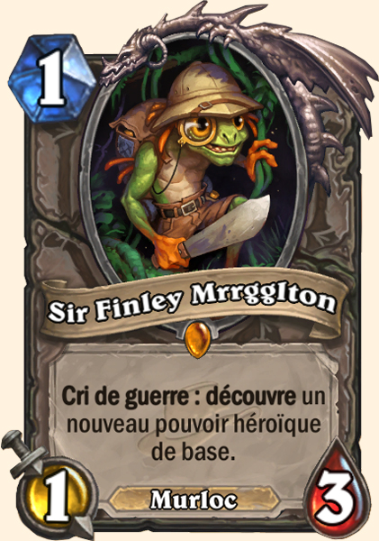 Sir Finley Mrrgglton carte Hearhstone