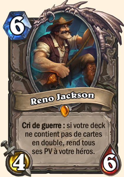 Reno Jackson carte Hearhstone