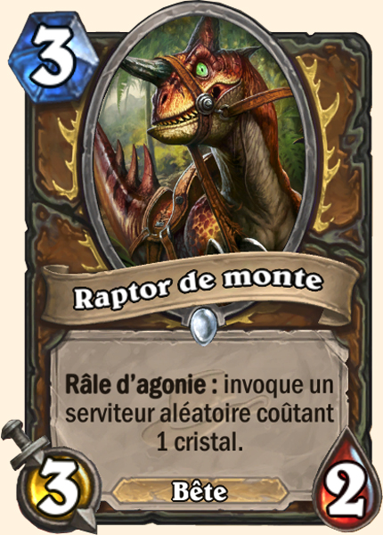 Mounted Raptor carte Hearhstone