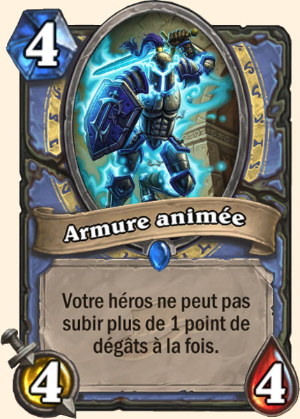 Armure animee carte Hearhstone