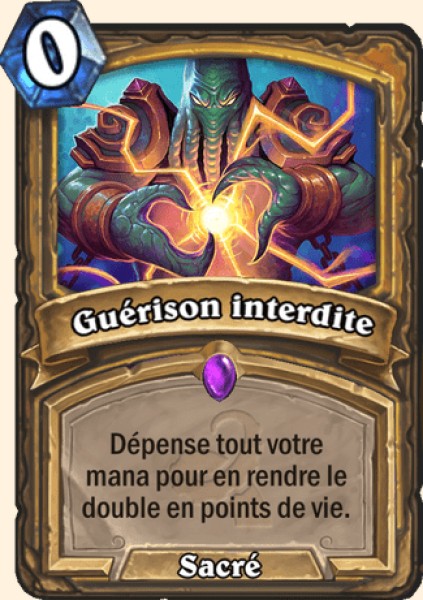 Soin Interdit carte Hearhstone