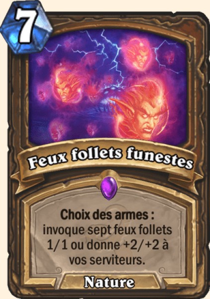 Feux follets funestes carte Hearthstone