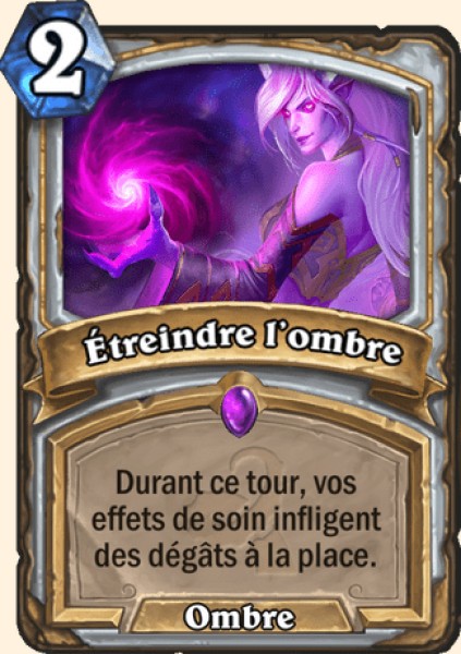 Embrace the shadows carte Hearhstone