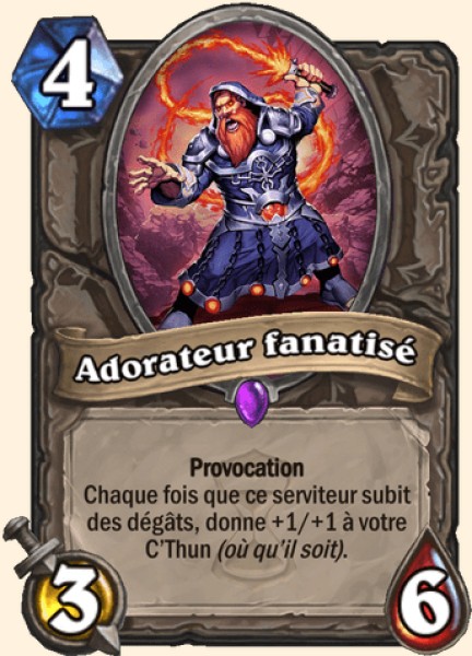 Adorateur fou carte Hearhstone