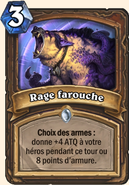 Rage farouche carte Hearhstone
