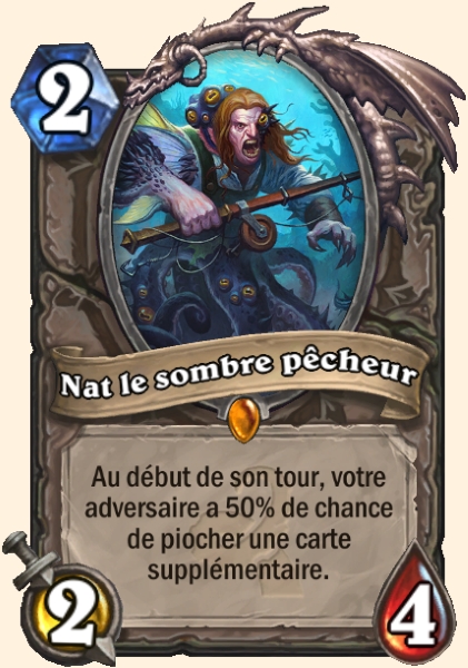 Nat, le sombre pecheur carte Hearhstone