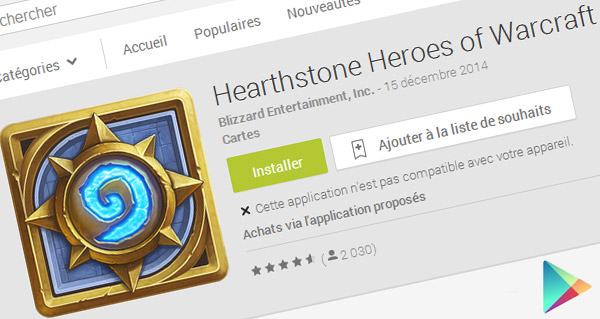 hearthstone android : disponible desormais en europe